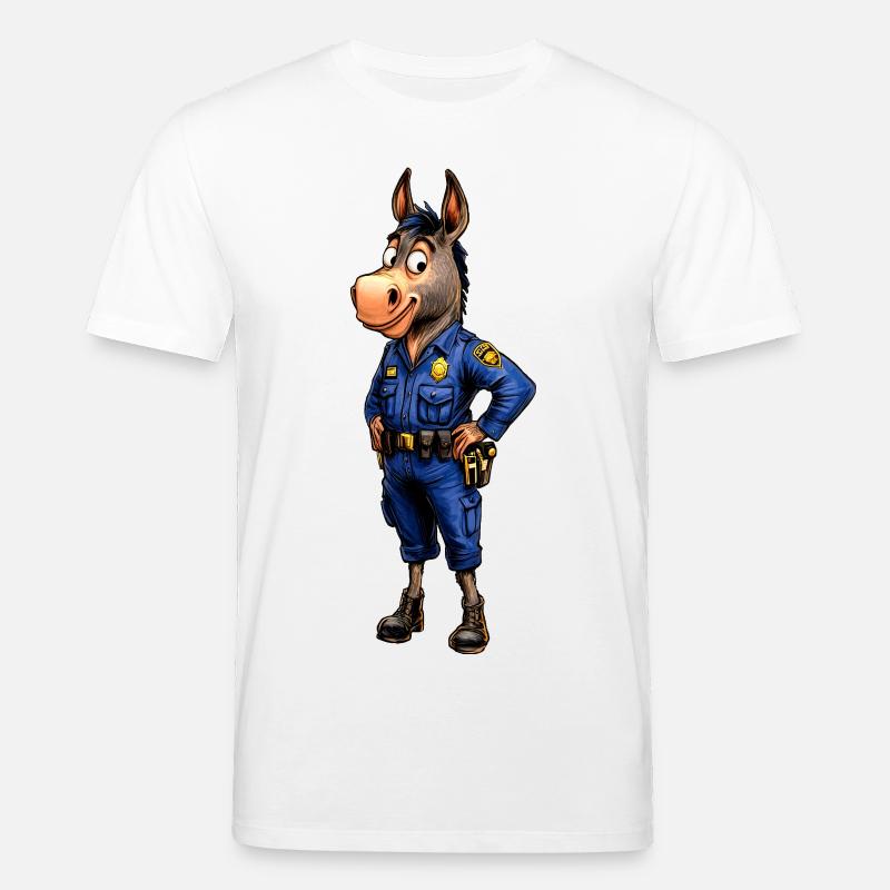 Polizei Esel - Stanley/Stella Unisex Bio-T-Shirt CREATOR  - Weiß