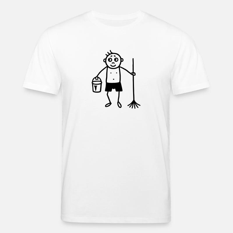 Nacktputzer - nackt putzen - Stanley/Stella Unisex Bio-T-Shirt CREATOR  - Weiß