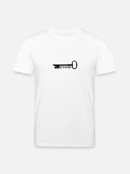 key to my heart - Stanley/Stella CREATOR Unisex Organic T-Shirt - white