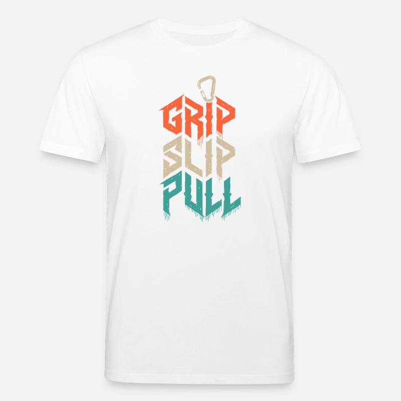 Grip Slip Pull Climbing Grunge - Stanley/Stella CREATOR Unisex Organic T-Shirt - white