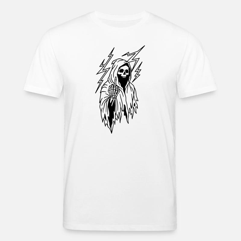 middle finger - Stanley/Stella CREATOR Unisex Organic T-Shirt - white