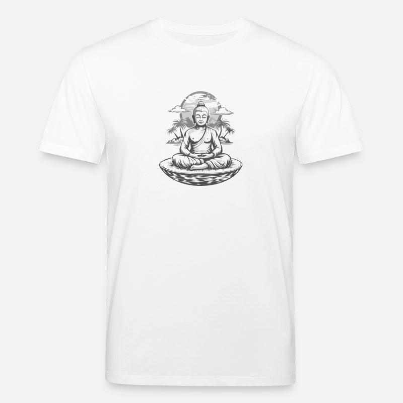 Buddha: Zen-Haltung - Stanley/Stella Unisex Bio-T-Shirt CREATOR  - Weiß