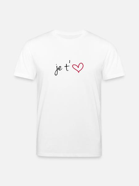 Je t'aime - Stanley/Stella CREATOR Unisex Organic T-Shirt - white