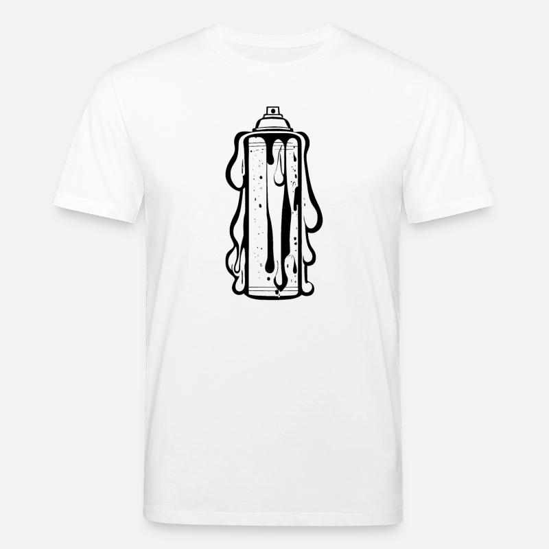 Comic Sprühdose mit Tropfen - Stanley/Stella Unisex Bio-T-Shirt CREATOR  - Weiß