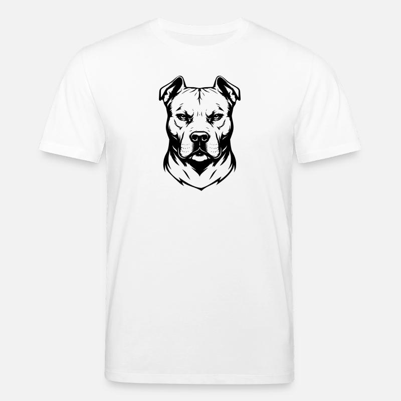 Pitbull design noir - T-shirt bio CREATOR Stanley/Stella Unisexe - blanc