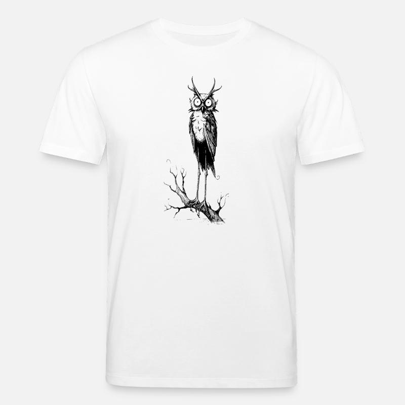 Gothic-Eule - Stanley/Stella Unisex Bio-T-Shirt CREATOR  - Weiß