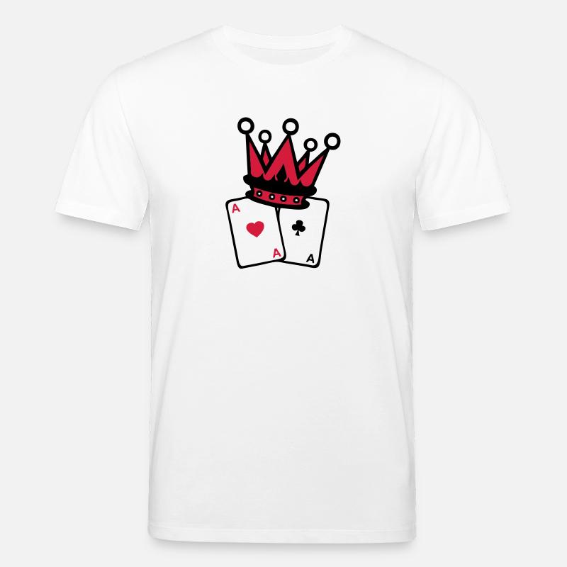 Krone Krone Poker als Map1 - Stanley/Stella Unisex Bio-T-Shirt CREATOR  - Weiß
