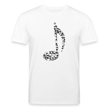 Noten-Note - Stanley/Stella Unisex Bio-T-Shirt CREATOR  - Weiß - Vorne - Alina (178cm) & Michal (187cm)