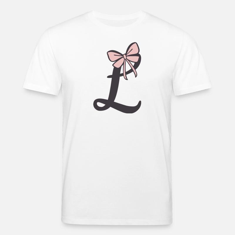 Anfangsbuchstabe L Schleifchen - Stanley/Stella Unisex Bio-T-Shirt CREATOR  - Weiß