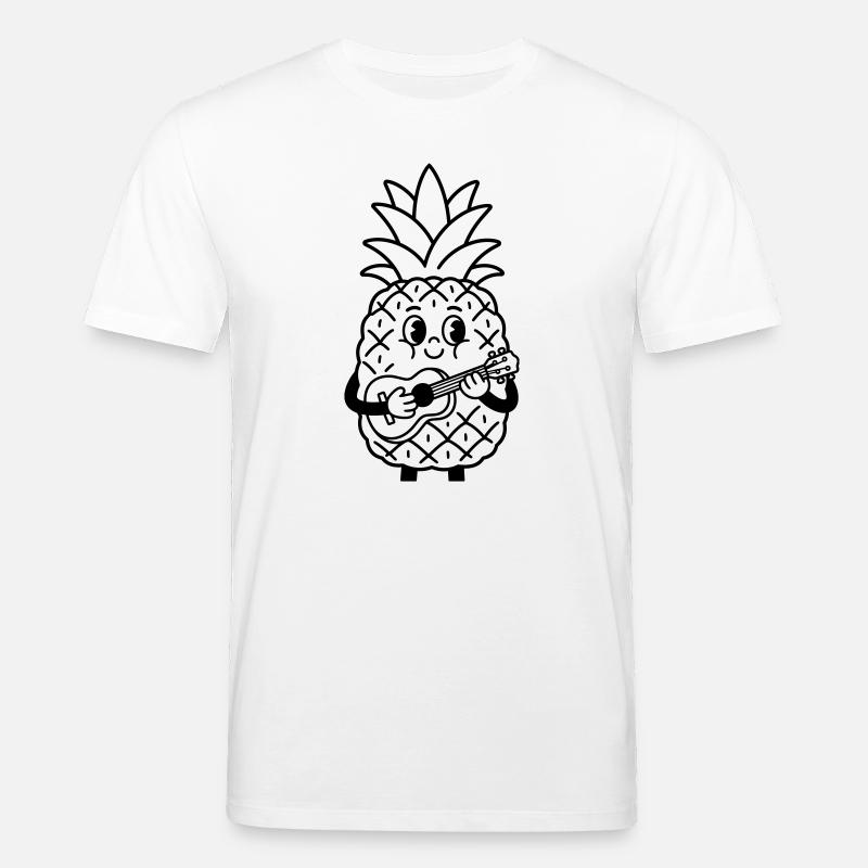 Ananas avec ukulélé - T-shirt bio CREATOR Stanley/Stella Unisexe - blanc