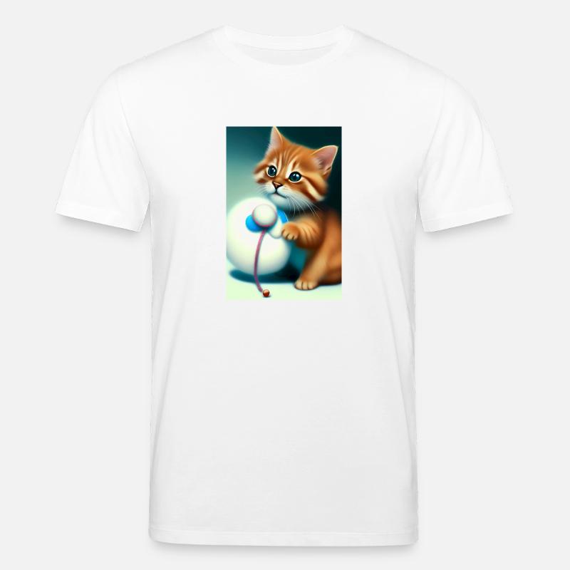 Petit bébé chat mignon - T-shirt bio CREATOR Stanley/Stella Unisexe - blanc