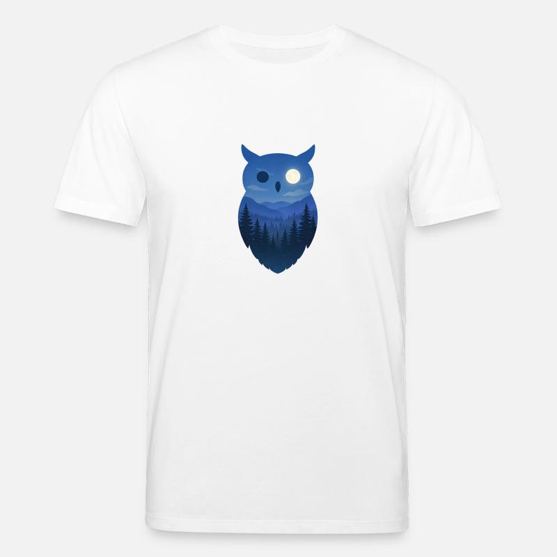 Nacht Eule - Stanley/Stella Unisex Bio-T-Shirt CREATOR  - Weiß
