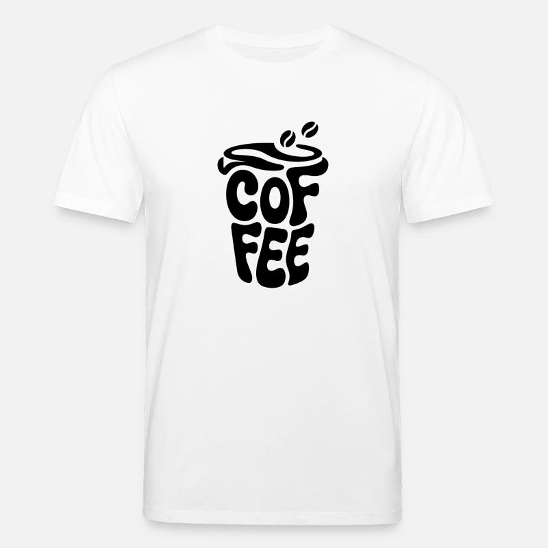 Coffee - Cool Café Logo - T-shirt bio CREATOR Stanley/Stella Unisexe - blanc
