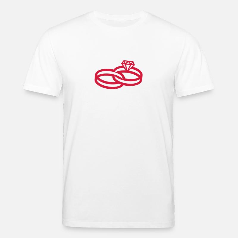 Hochzeitsringe - Wedding Rings - Stanley/Stella Unisex Bio-T-Shirt CREATOR  - Weiß