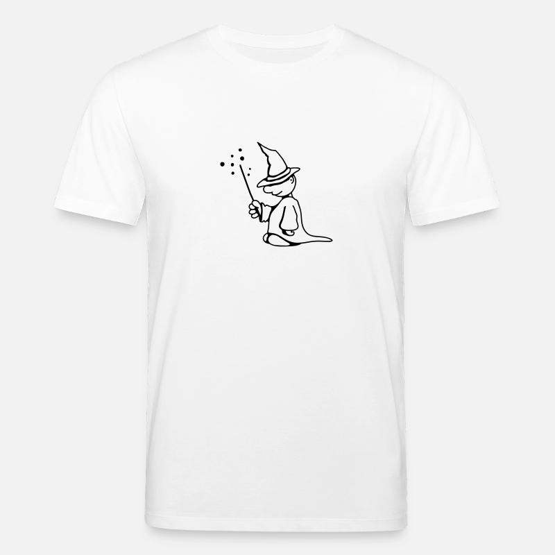 Piccolo mago con Magic Hat e bacchetta magica - Maglietta ecologica unisex CREATOR di Stanley/Stella - bianco