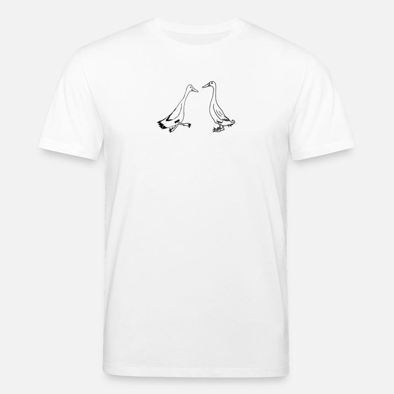 Runner ducks, runner ducks funny ducks - Stanley/Stella CREATOR Unisex Organic T-Shirt - white