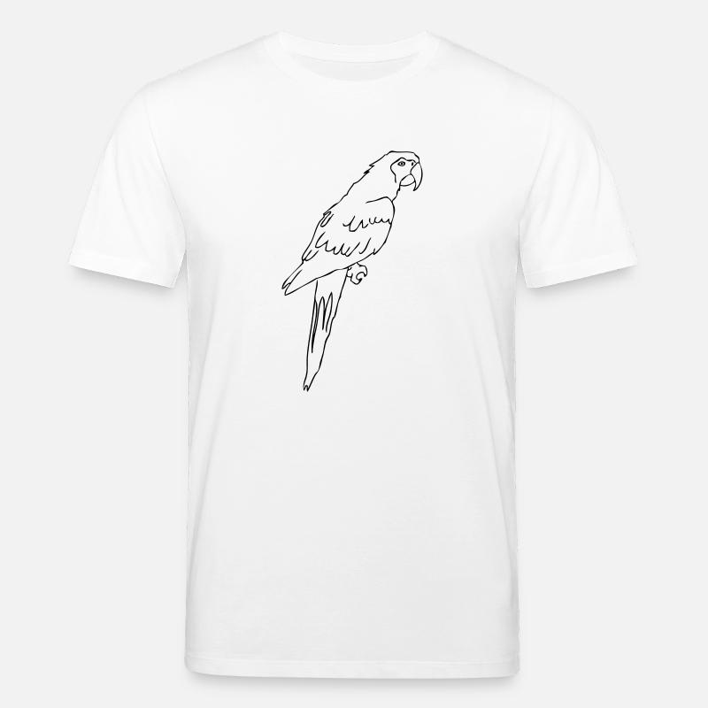 perroquet - T-shirt bio CREATOR Stanley/Stella Unisexe - blanc