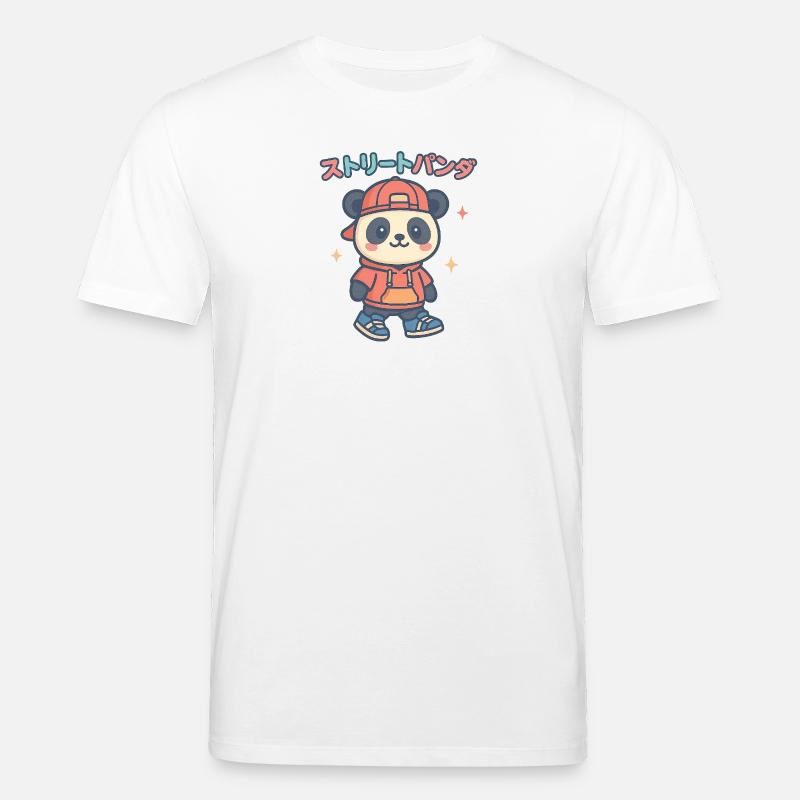 Street Panda Pullover Sweat à capuche - T-shirt bio CREATOR Stanley/Stella Unisexe - blanc