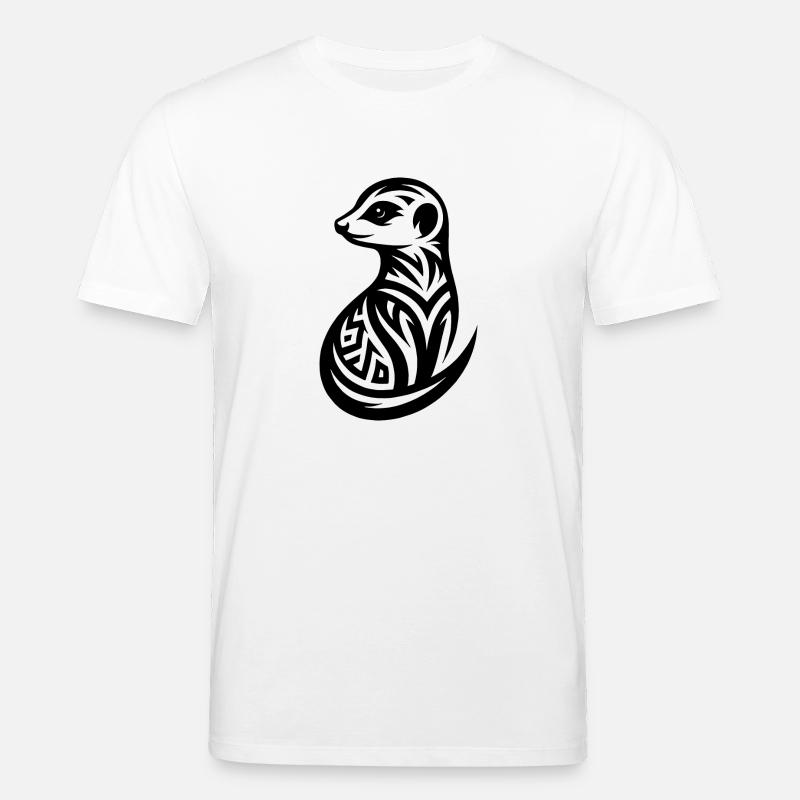 Putziges Erdmännchen im Tattoo Style - Stanley/Stella Unisex Bio-T-Shirt CREATOR  - Weiß