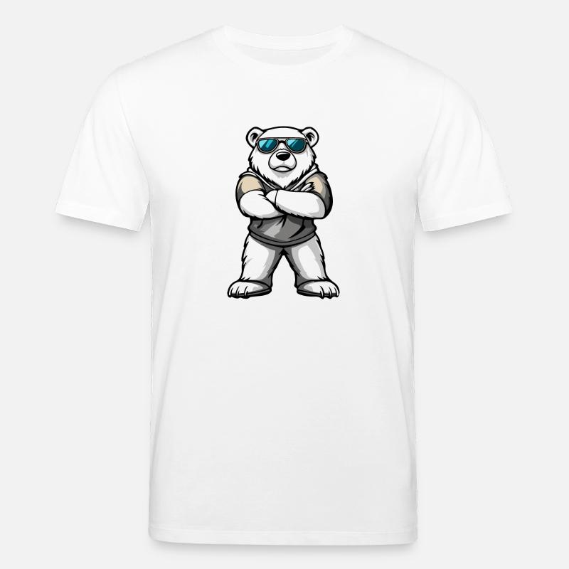 Eisbär Comic - Stanley/Stella Unisex Bio-T-Shirt CREATOR  - Weiß