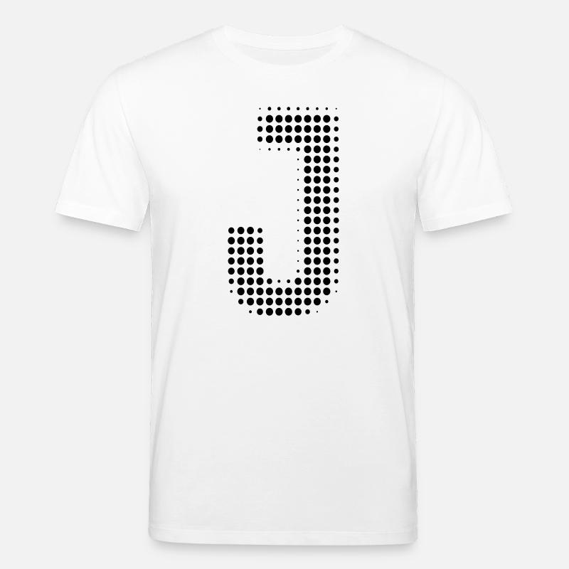 J Buchstabe Punkte Raster - Stanley/Stella Unisex Bio-T-Shirt CREATOR  - Weiß
