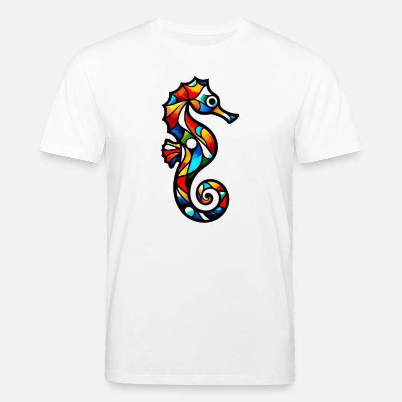 Seepferdchen - Stanley/Stella Unisex Bio-T-Shirt CREATOR  - Weiß