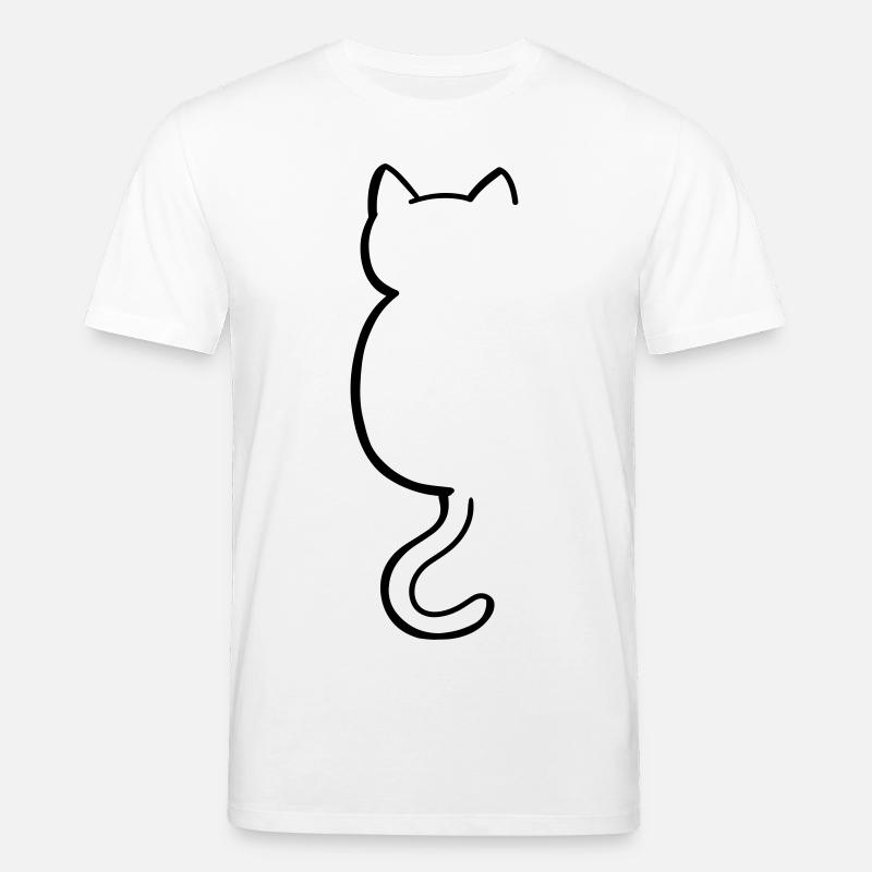 cat silouette - T-shirt bio CREATOR Stanley/Stella Unisexe - blanc