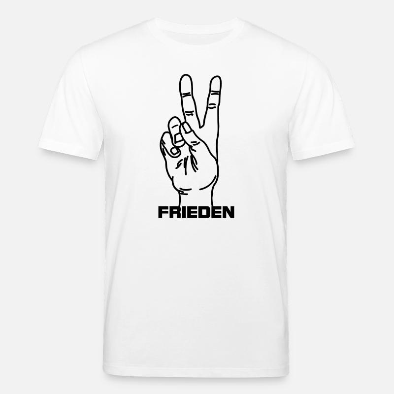 Handgeste deutsch Frieden - Stanley/Stella Unisex Bio-T-Shirt CREATOR  - Weiß