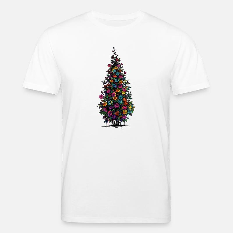 Blütenpyramide Regenbogenfarben - Stanley/Stella Unisex Bio-T-Shirt CREATOR  - Weiß