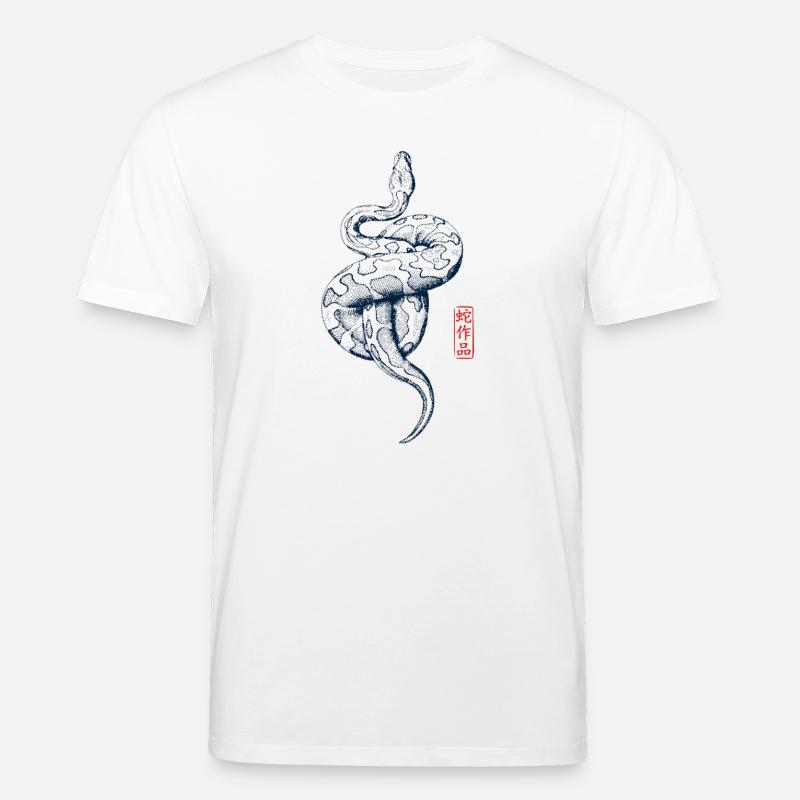 Python mit Kanji Stempel - Stanley/Stella Unisex Bio-T-Shirt CREATOR  - Weiß