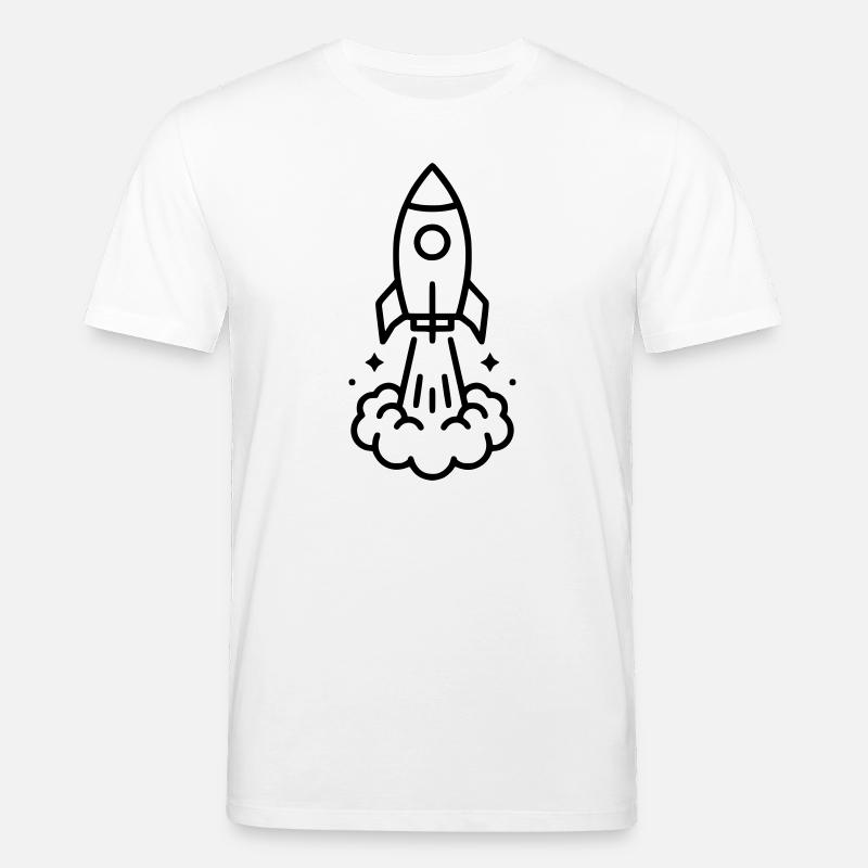 Icône spatiale de lancement de fusée - T-shirt bio CREATOR Stanley/Stella Unisexe - blanc