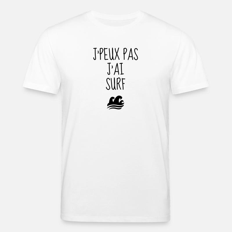 surf / surfeur / surfer / plage - T-shirt bio CREATOR Stanley/Stella Unisexe - blanc