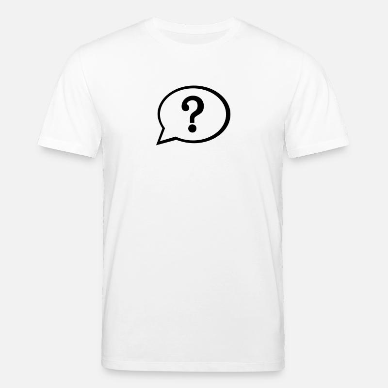 Speech bubble question - Stanley/Stella CREATOR Unisex Organic T-Shirt - white