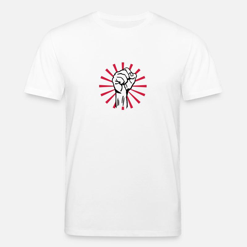 fist 2c rays - Stanley/Stella Unisex Bio-T-Shirt CREATOR  - Weiß