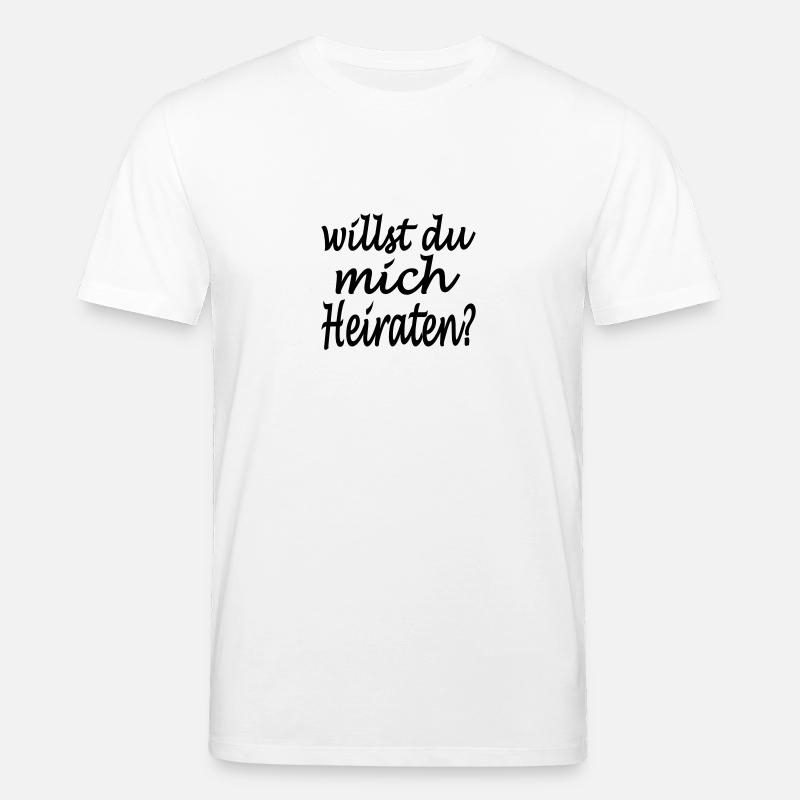 willst du mich heiraten - Stanley/Stella Unisex Bio-T-Shirt CREATOR  - Weiß
