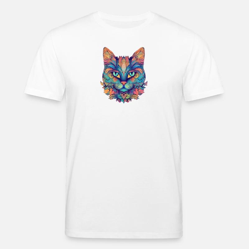 Abstrakten Katze - Stanley/Stella Unisex Bio-T-Shirt CREATOR  - Weiß