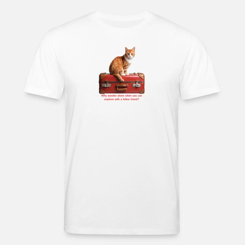 Reise Katze #1 - Stanley/Stella Unisex Bio-T-Shirt CREATOR - Weiß