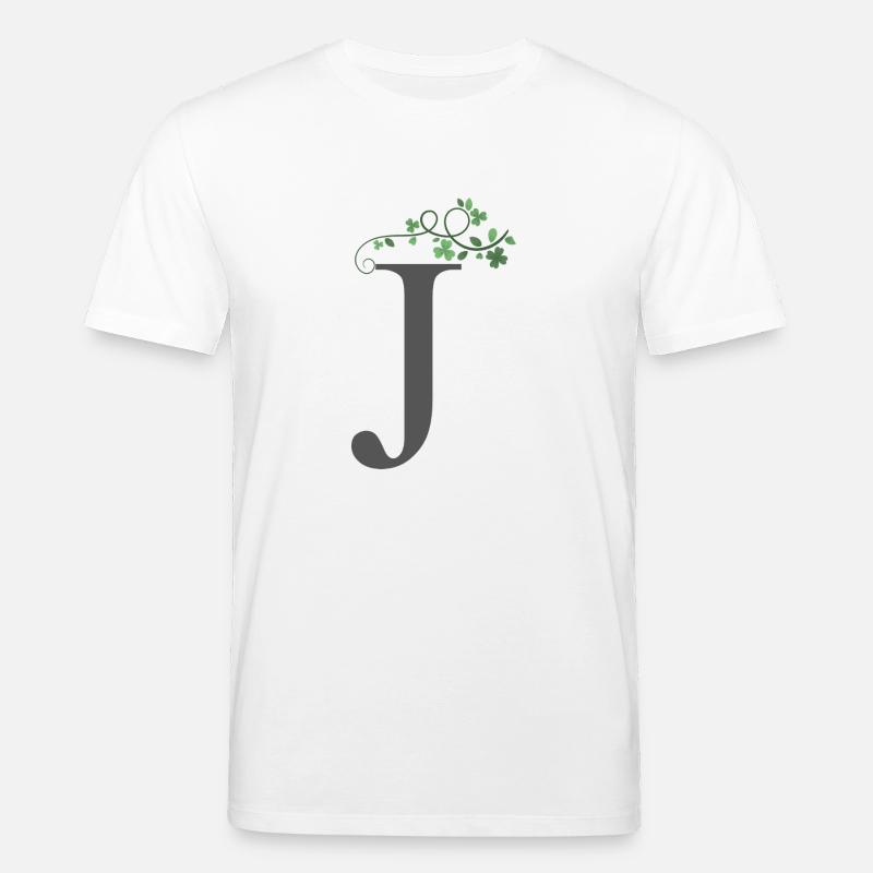 J mit Kleblätter - Stanley/Stella Unisex Bio-T-Shirt CREATOR - Weiß