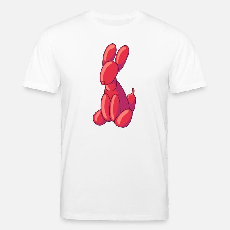 Luftballon Tier Hunde sitzend - Stanley/Stella Unisex Bio-T-Shirt CREATOR  - Weiß