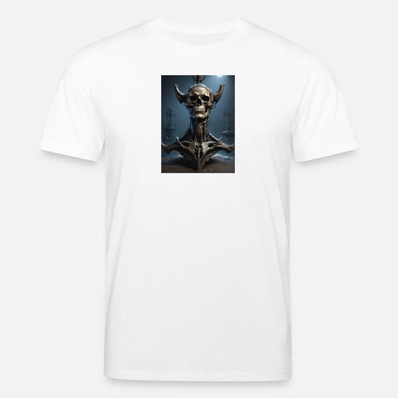 Stählernes Skelett mit Hörnern - Stanley/Stella Unisex Bio-T-Shirt CREATOR - Weiß