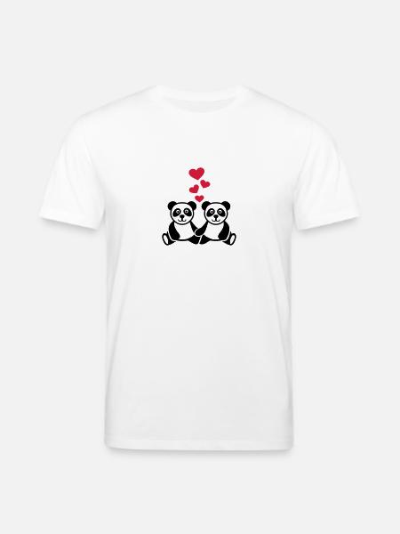 Panda - Stanley/Stella CREATOR Unisex Organic T-Shirt - white