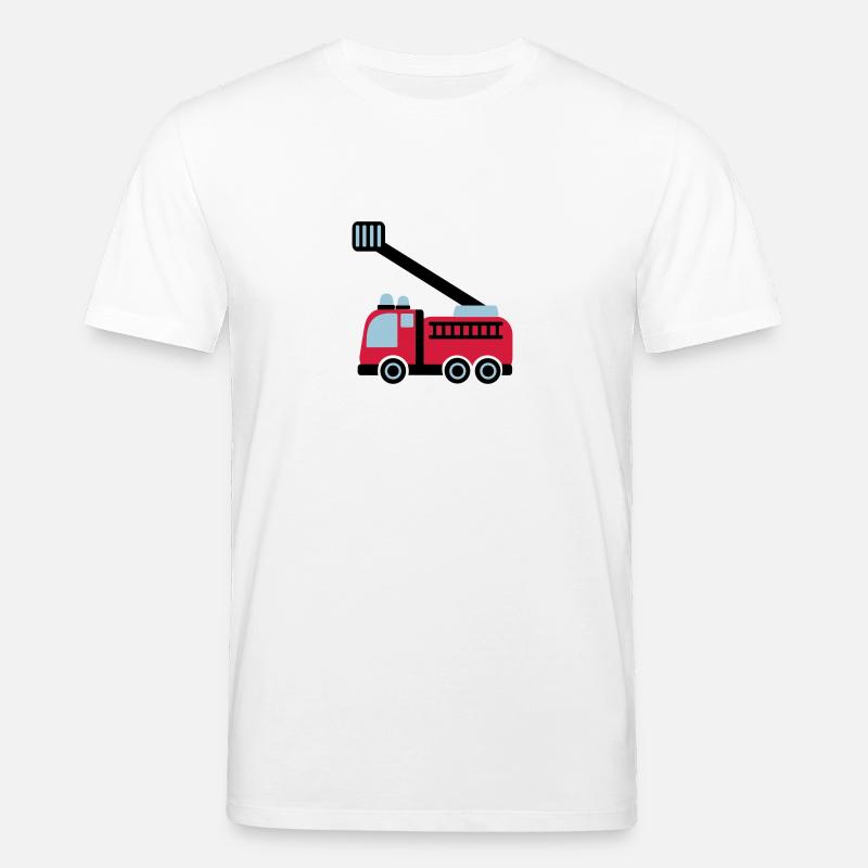 Fire engine - Stanley/Stella CREATOR Unisex Organic T-Shirt - white