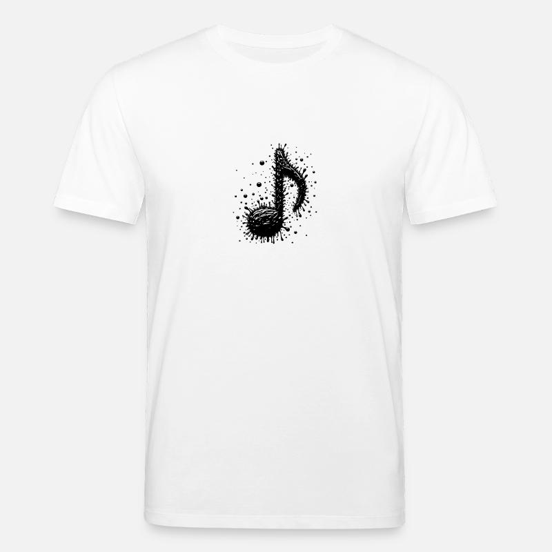 Drops de notes de musique d’éclaboussure - T-shirt bio CREATOR Stanley/Stella Unisexe - blanc