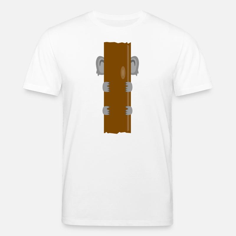 Koala hinter Baum - Stanley/Stella Unisex Bio-T-Shirt CREATOR  - Weiß