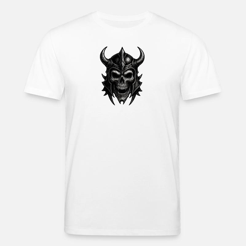 Detaillierter Skull mit Kriegerhelm - Stanley/Stella Unisex Bio-T-Shirt CREATOR  - Weiß