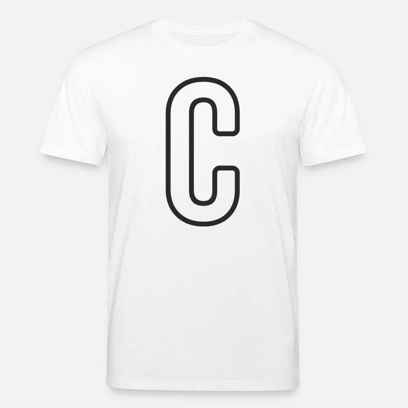 Buchstabe C Typodesign - Stanley/Stella Unisex Bio-T-Shirt CREATOR  - Weiß