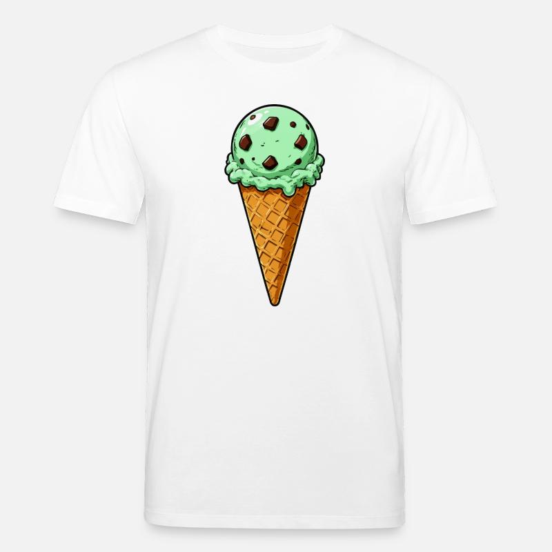 Culasse de glace menthe chocolat - T-shirt bio CREATOR Stanley/Stella Unisexe - blanc