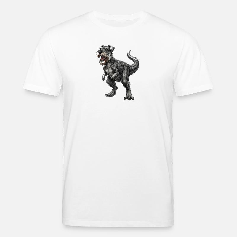Schnauzer T - REX - T-shirt bio CREATOR Stanley/Stella Unisexe - blanc