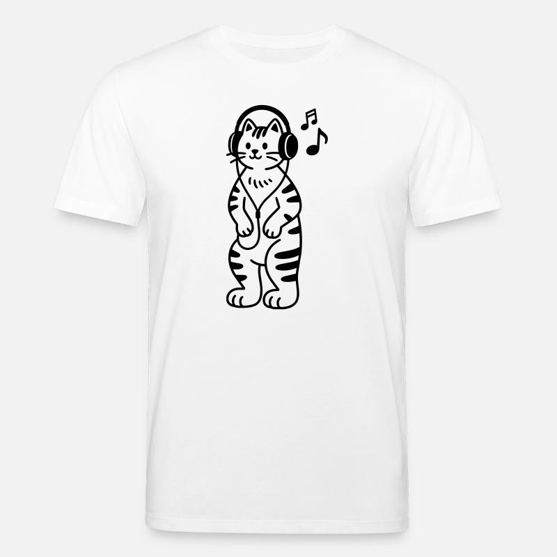 Musique de chat - T-shirt bio CREATOR Stanley/Stella Unisexe - blanc