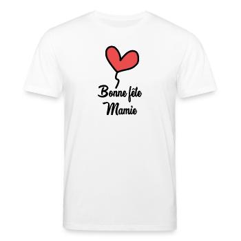 OMA. MAMA. MUTTERTAG. ALLES GUTE ZUM OMA-TAG - Stanley/Stella Unisex Bio-T-Shirt CREATOR  - Weiß - Vorne - Alina (178cm) & Michal (187cm)